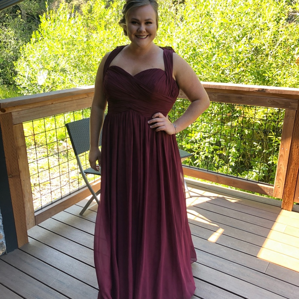 Azazie Cameron Cabernet bridesmaids dress